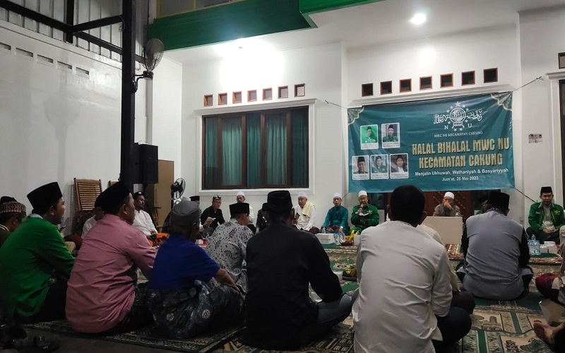 FOTO - Suasana acara silaturrahim dan Halal bi Halal MWCNU Kecamatan Cakung, Jum'at (26/5), di kediaman H. Adriansya Nasution (Bendahara MWCNU).